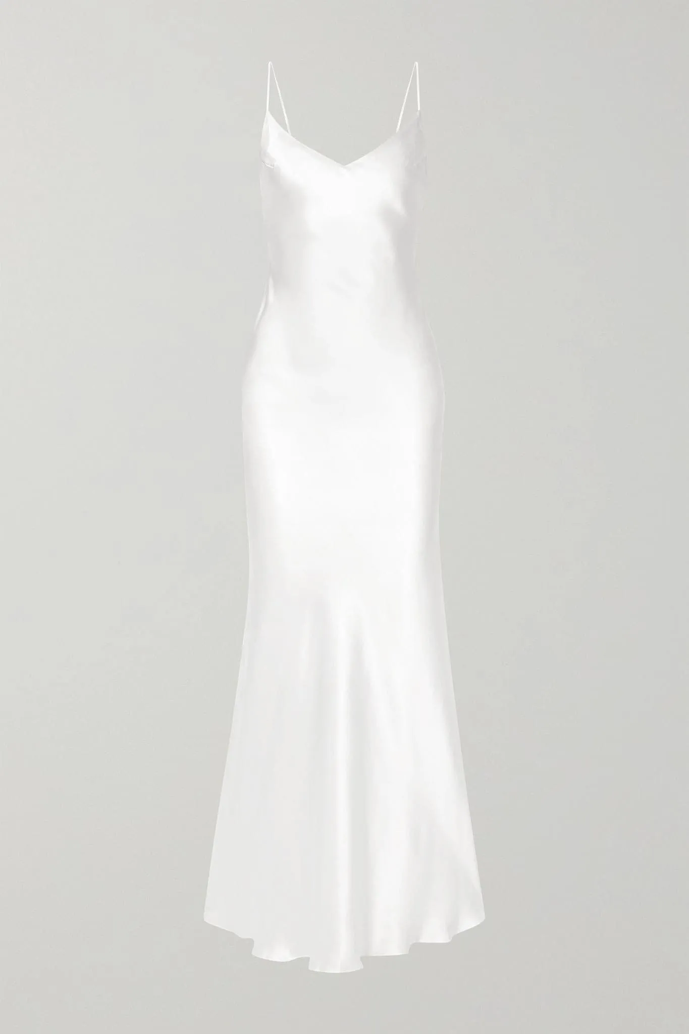 Bianca Maxi Silk-satin dress in White