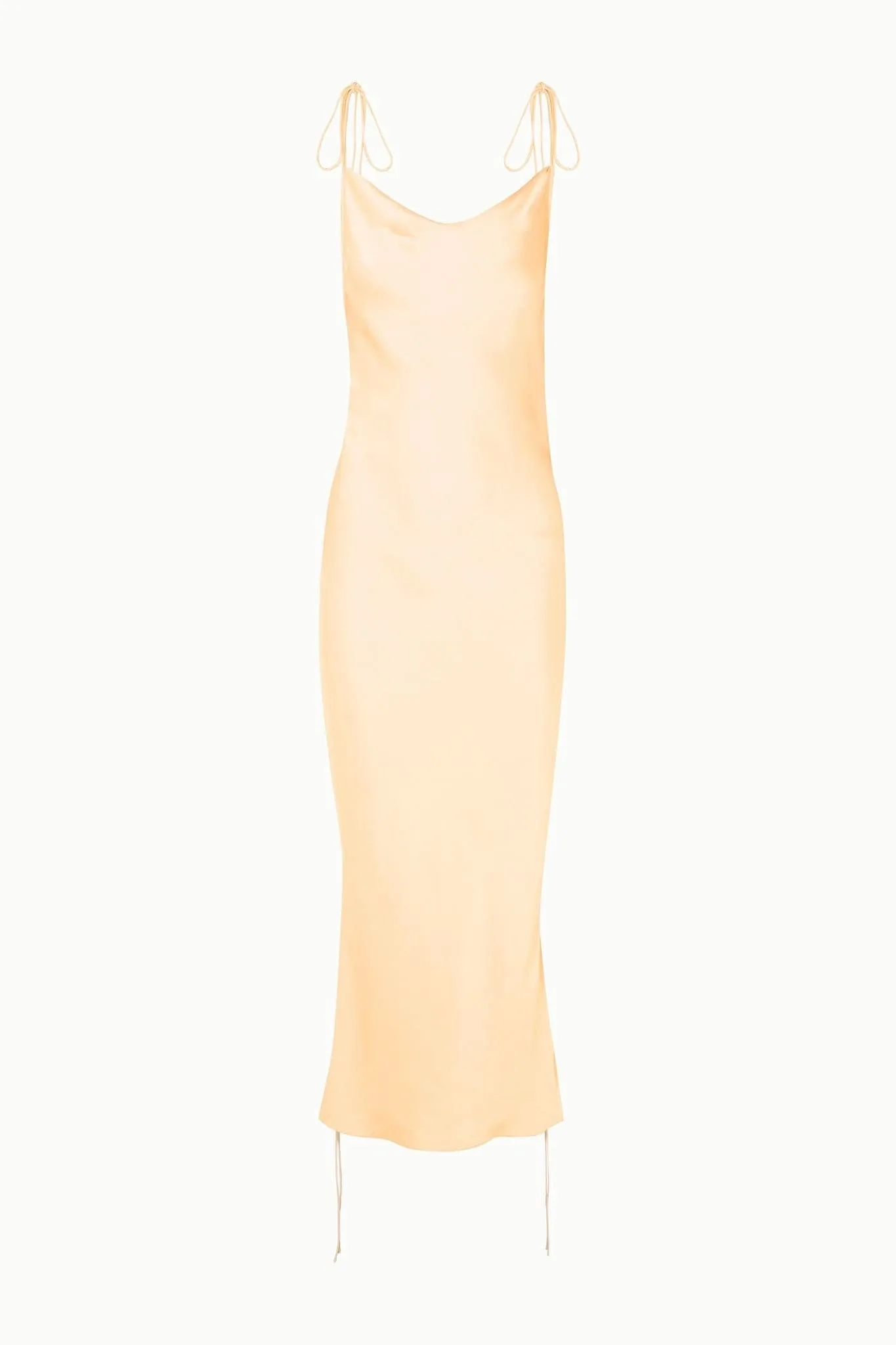 Cream Satin Dress