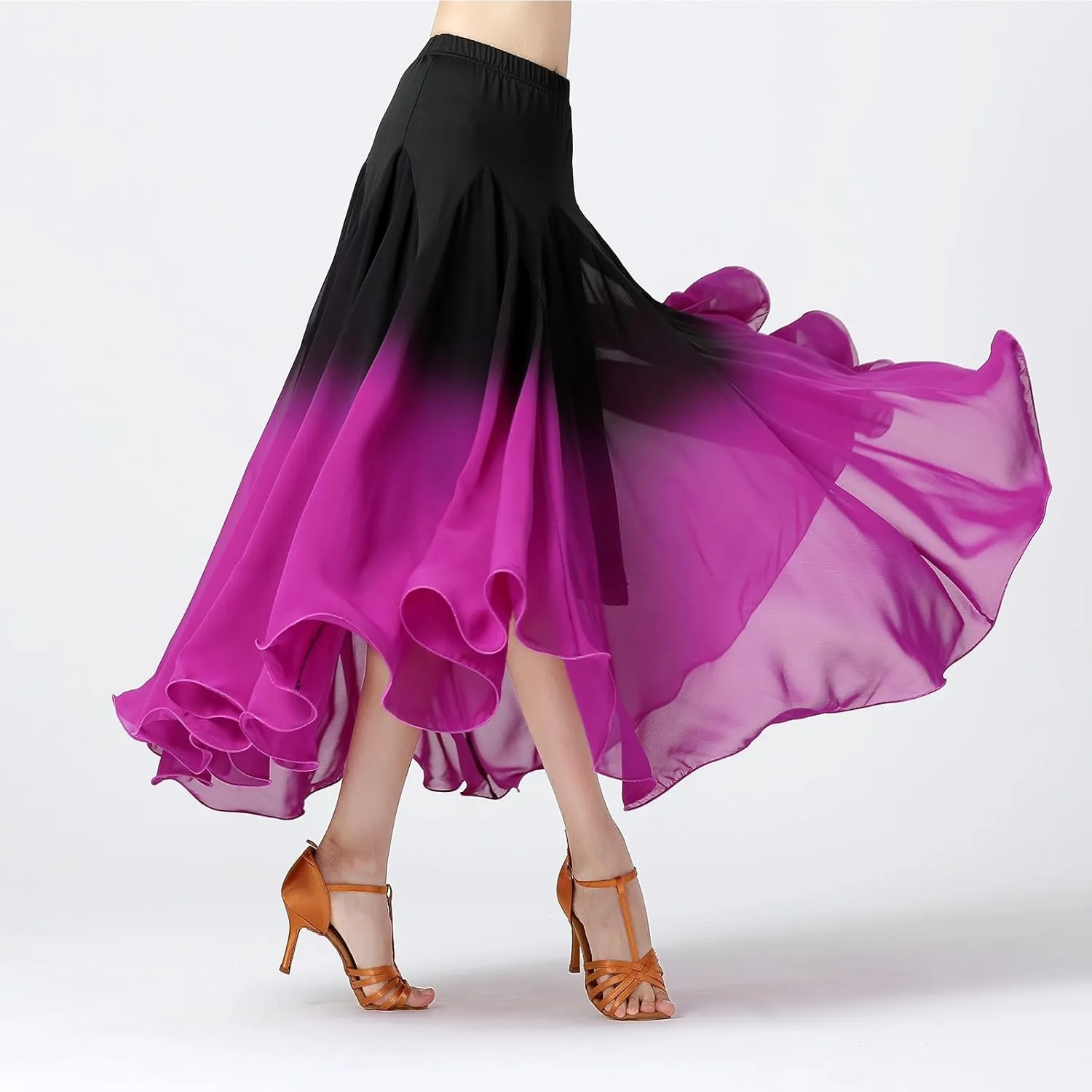 Fashion Skirts for Women 2024 Trendy Dance Performance Dress Half Skirt Gradient Color Dance Dress Modern Dance