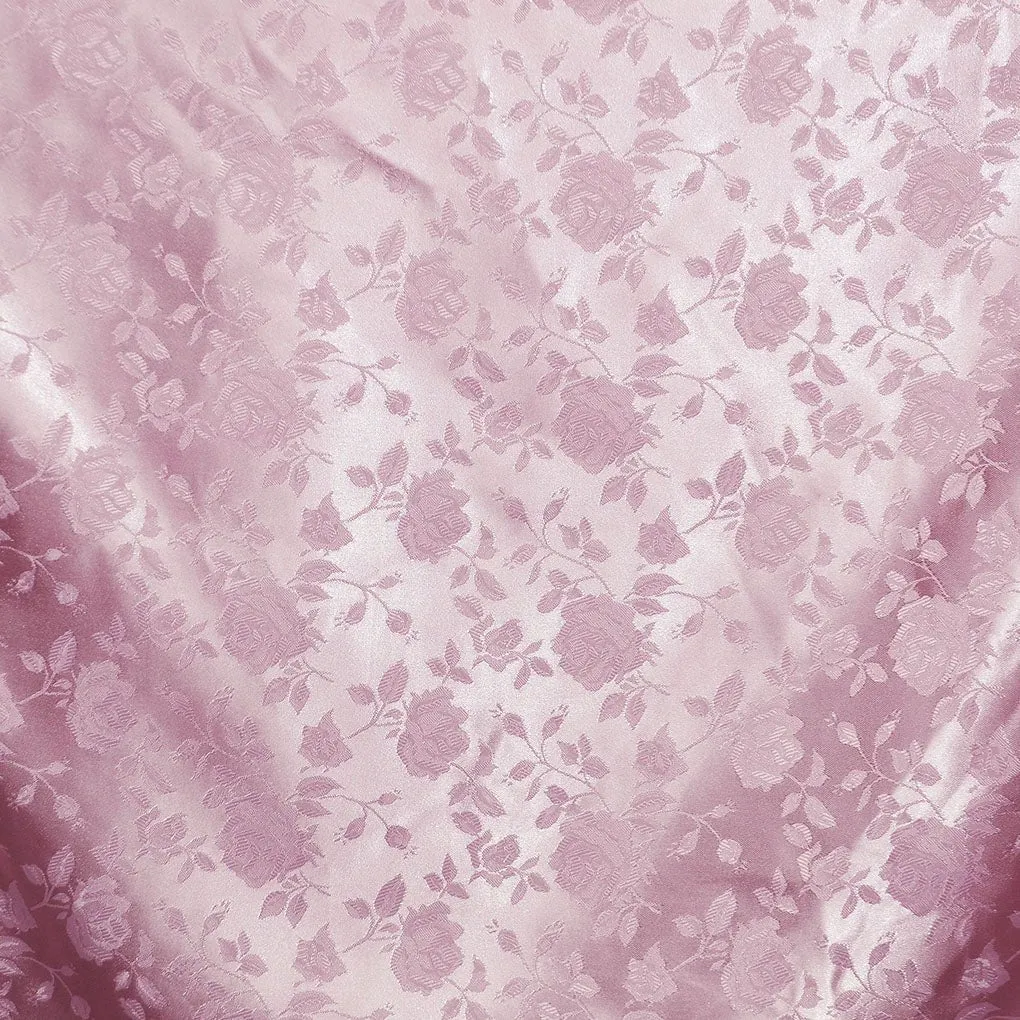 Floral Brocade Jacquard Satin Fabric / Floral Fabric