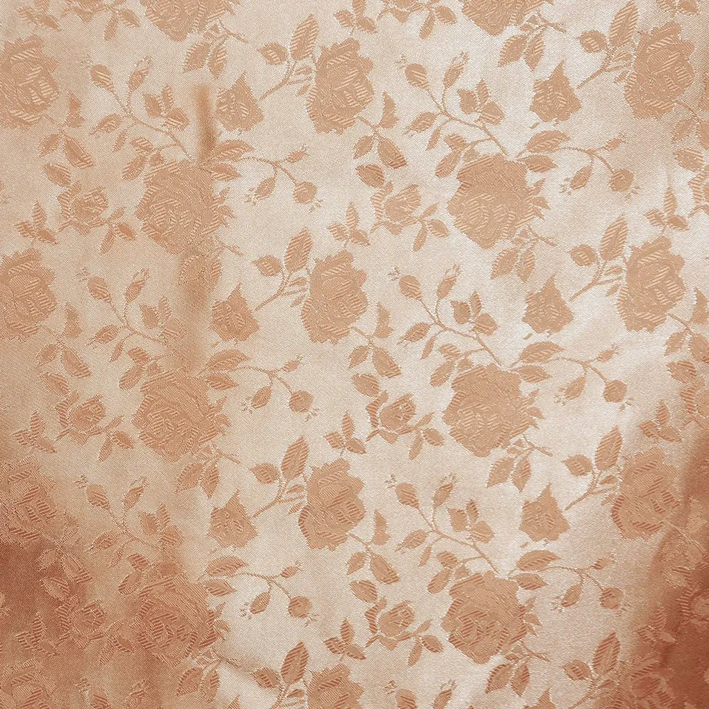 Floral Brocade Jacquard Satin Fabric / Floral Fabric
