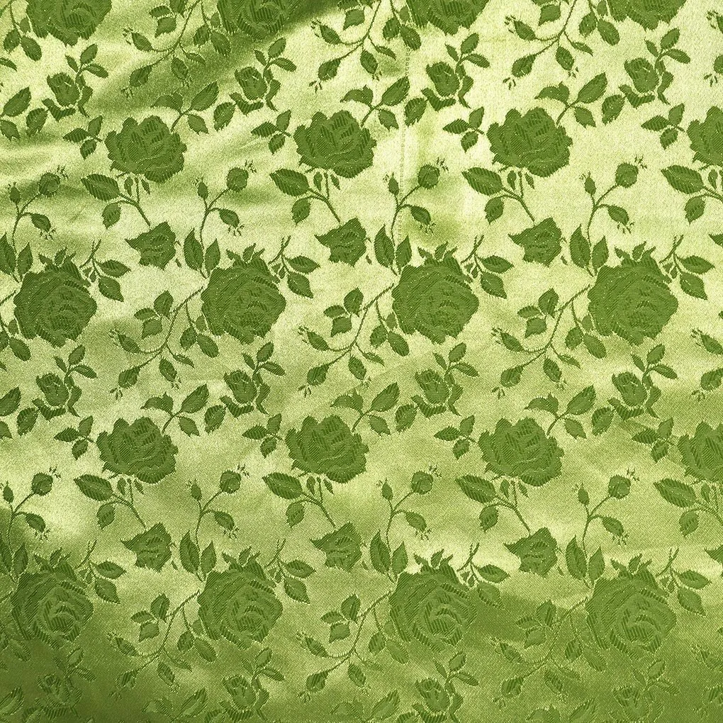 Floral Brocade Jacquard Satin Fabric / Floral Fabric