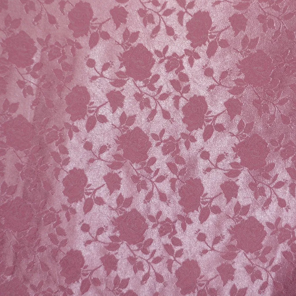 Floral Brocade Jacquard Satin Fabric / Floral Fabric