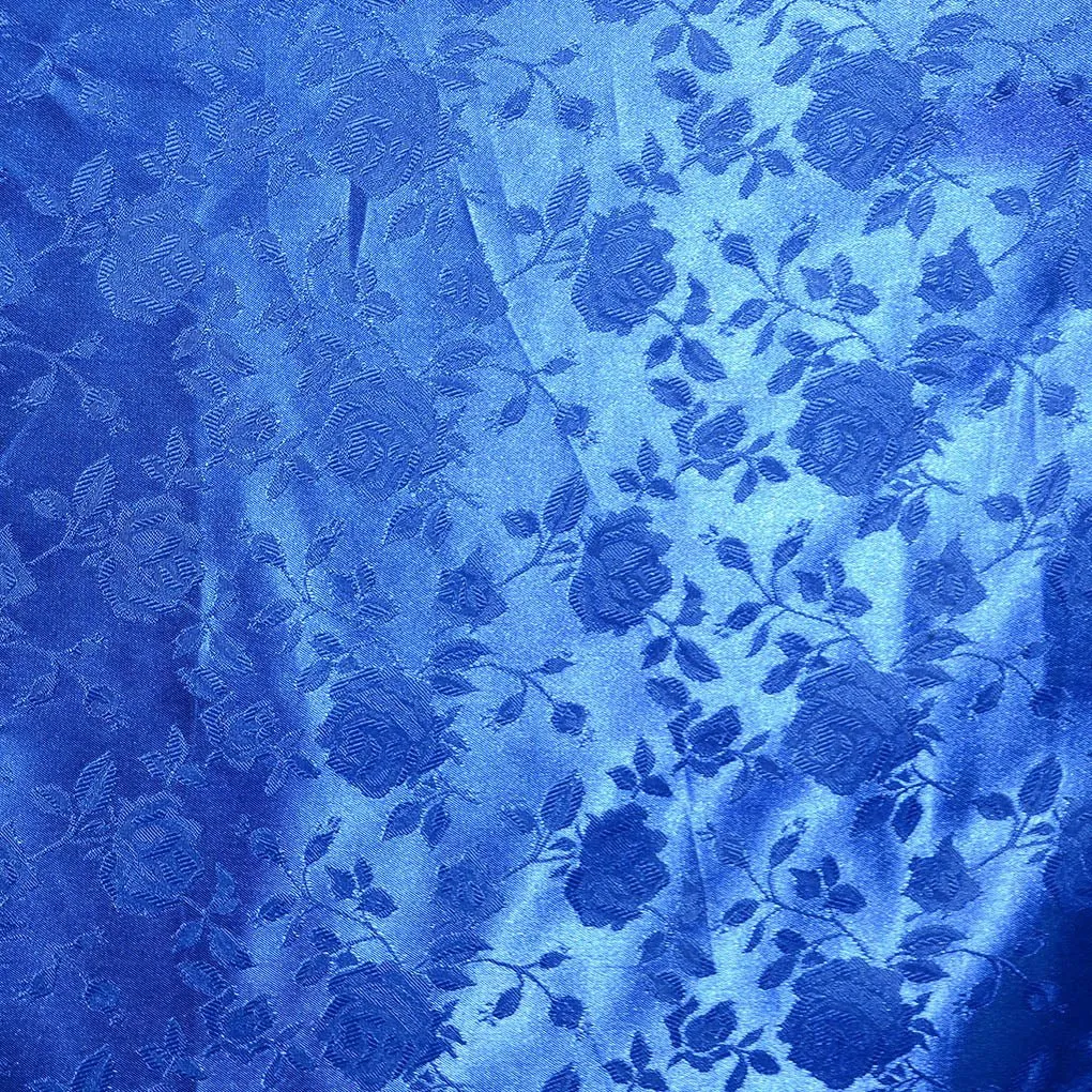 Floral Brocade Jacquard Satin Fabric / Floral Fabric