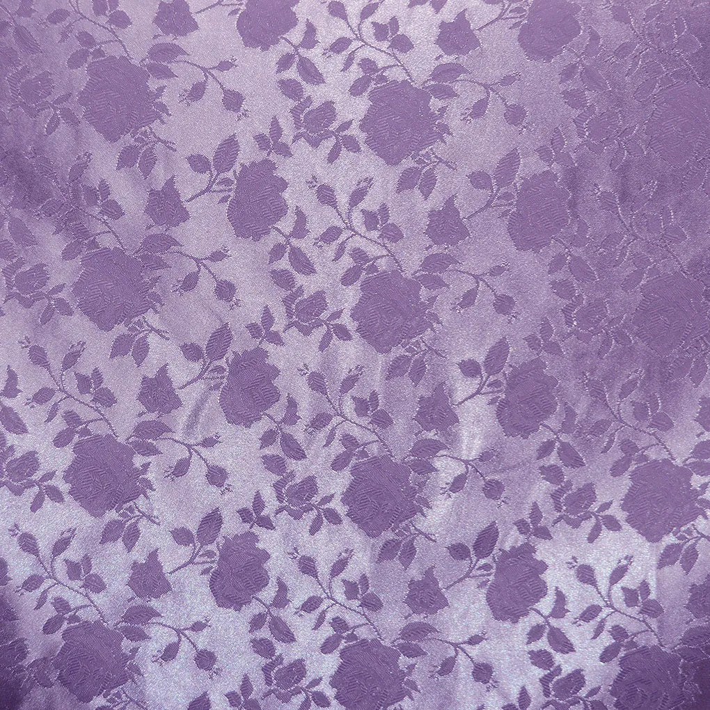 Floral Brocade Jacquard Satin Fabric / Floral Fabric