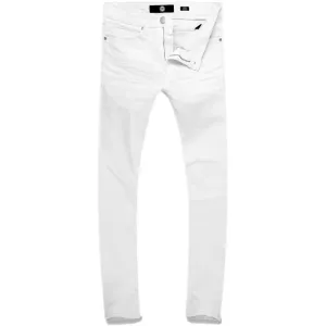 JORDAN CRAIG ROSS SKINNY TAPERED FIT JEANS - WHITE