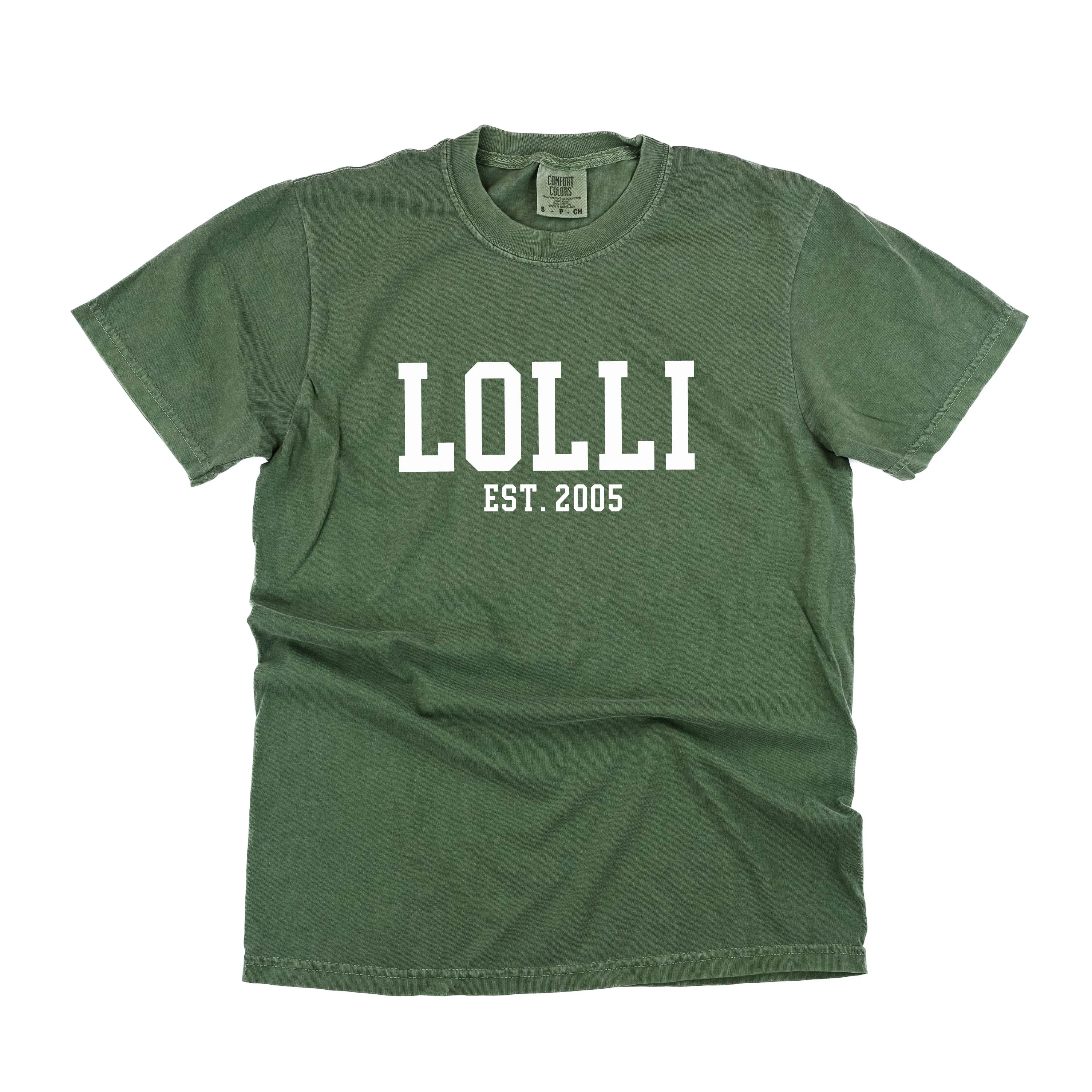 Lolli - EST. (Select Your Year) - SHORT SLEEVE COMFORT COLORS TEE