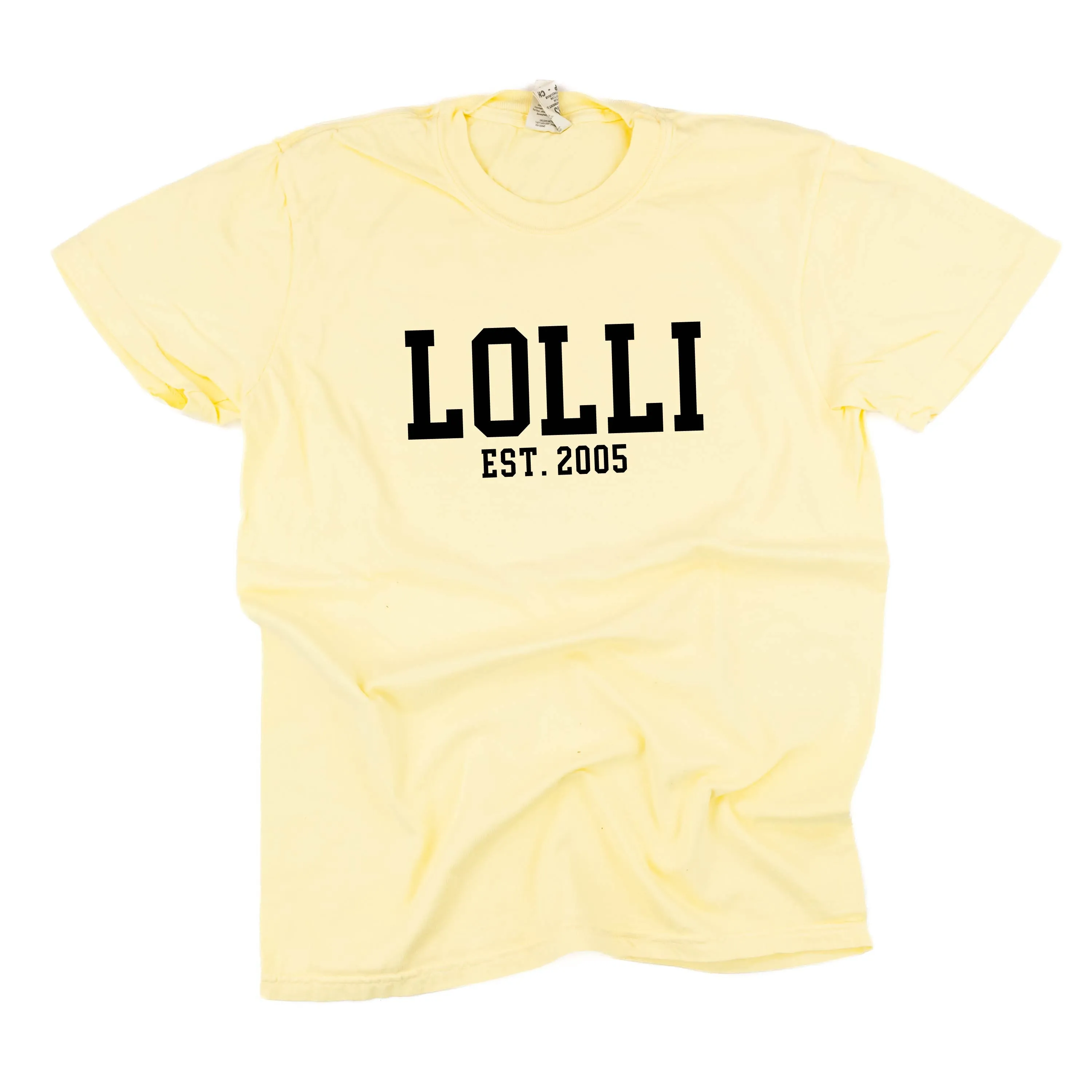 Lolli - EST. (Select Your Year) - SHORT SLEEVE COMFORT COLORS TEE