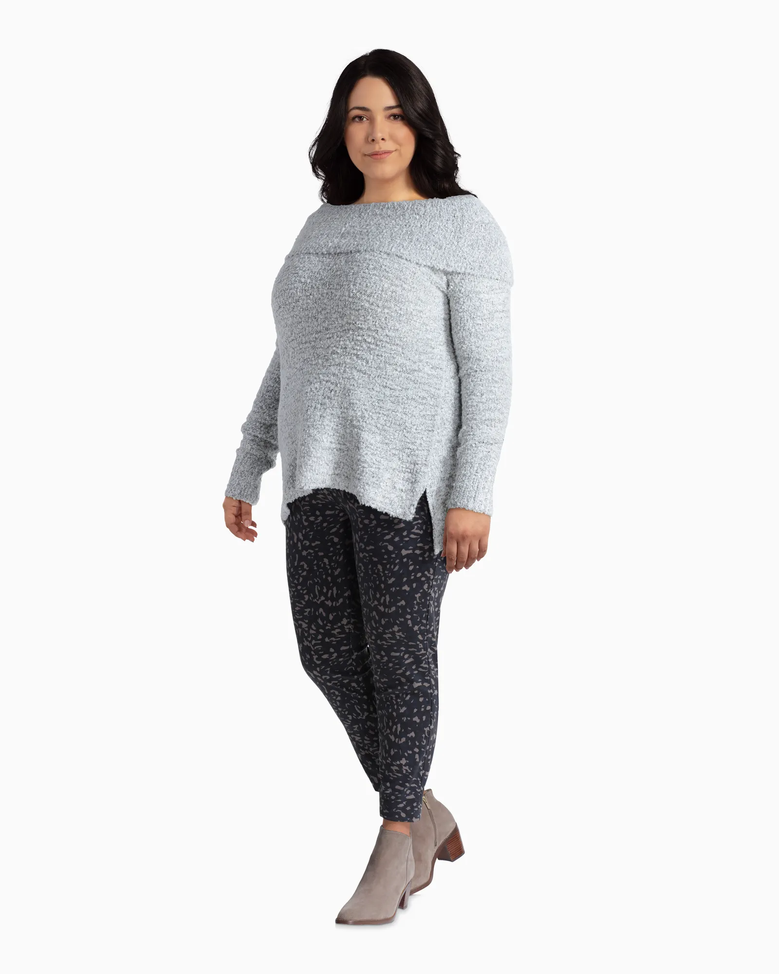 Marilyn Off The Shoulder Sweater | Light Grey