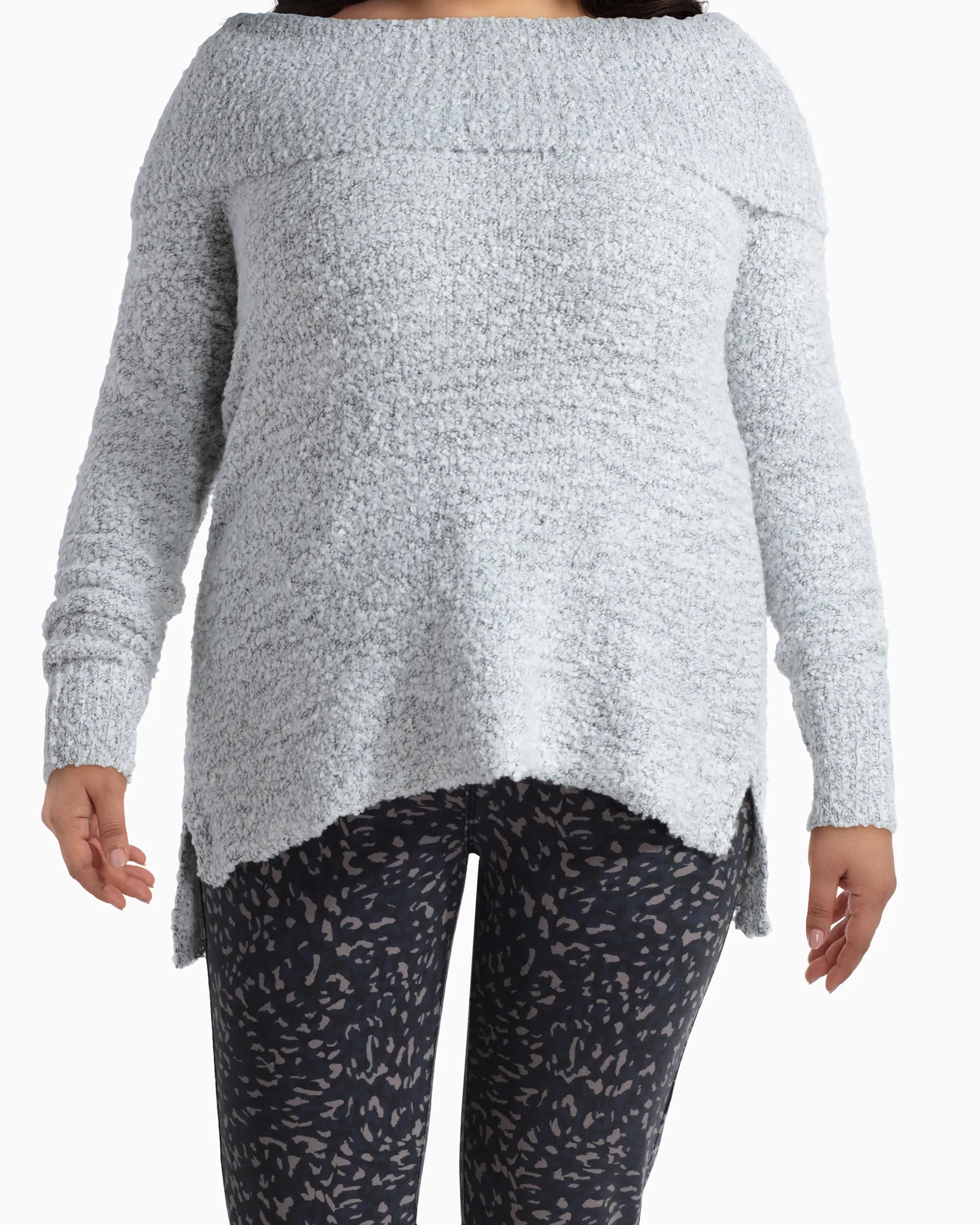 Marilyn Off The Shoulder Sweater | Light Grey