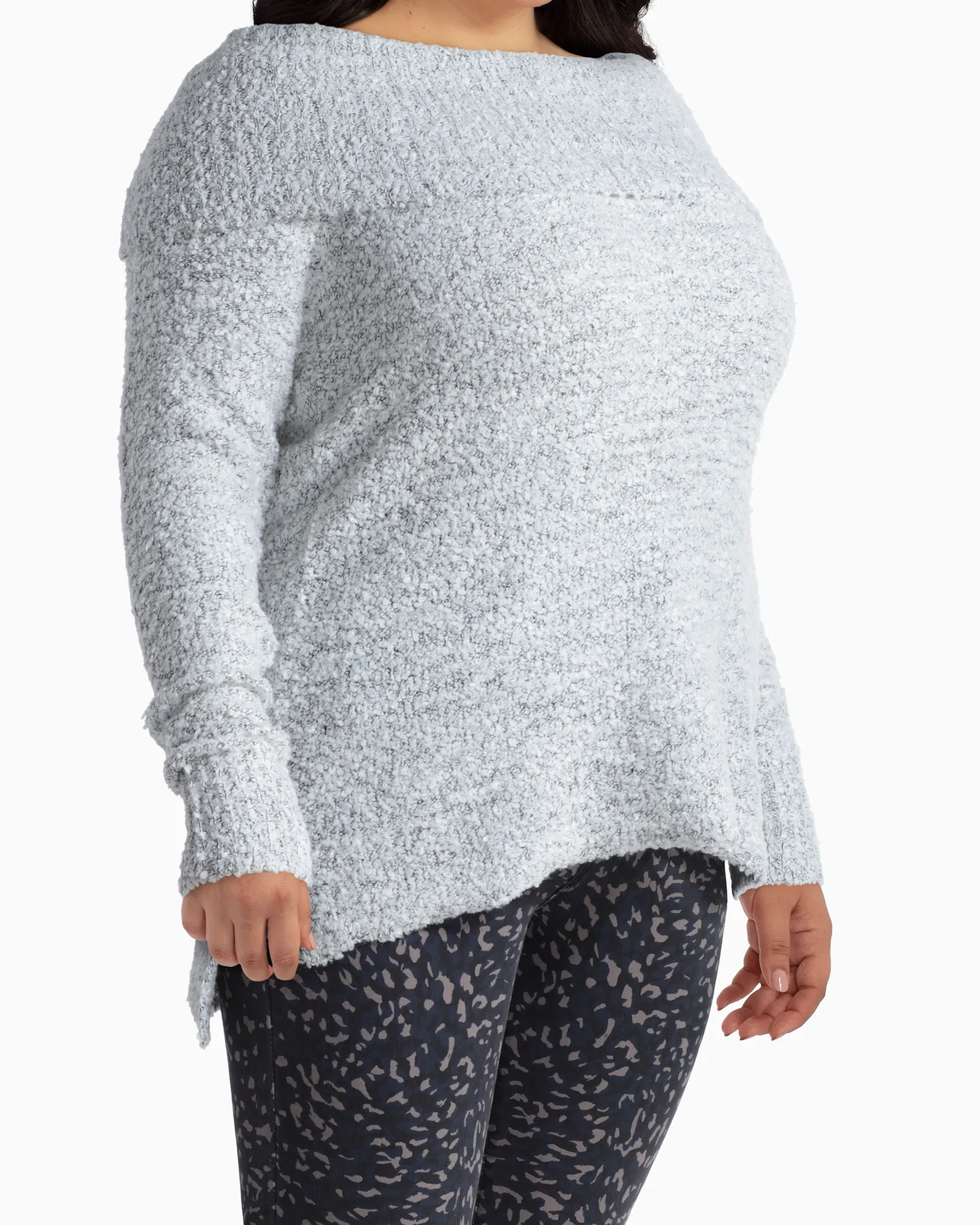 Marilyn Off The Shoulder Sweater | Light Grey