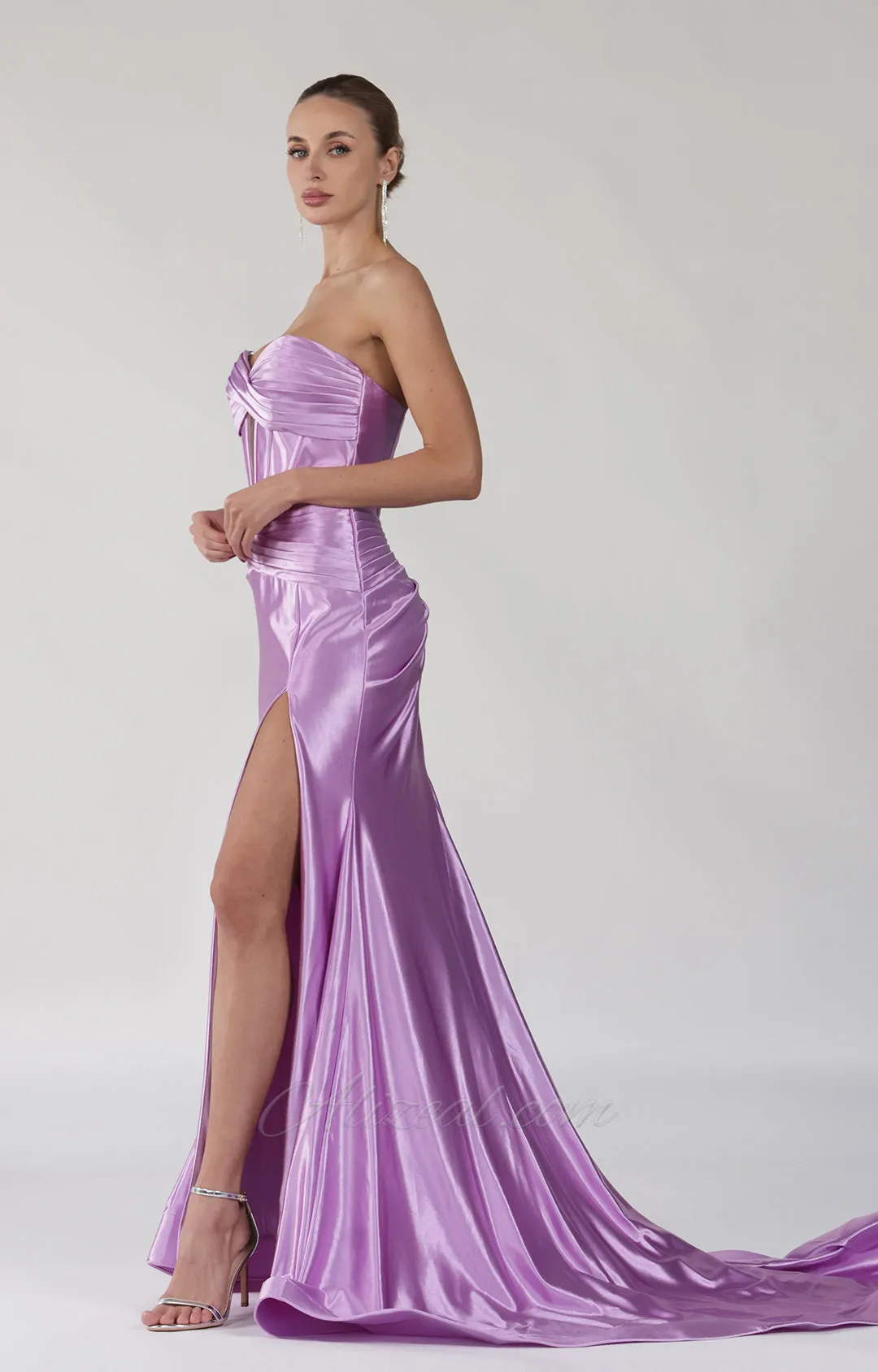 Mermaid Strapless Sweetheart Collar Cutout High Split Dress