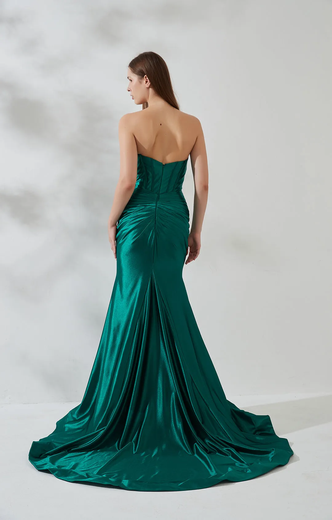 Mermaid Strapless Sweetheart Collar Cutout High Split Dress