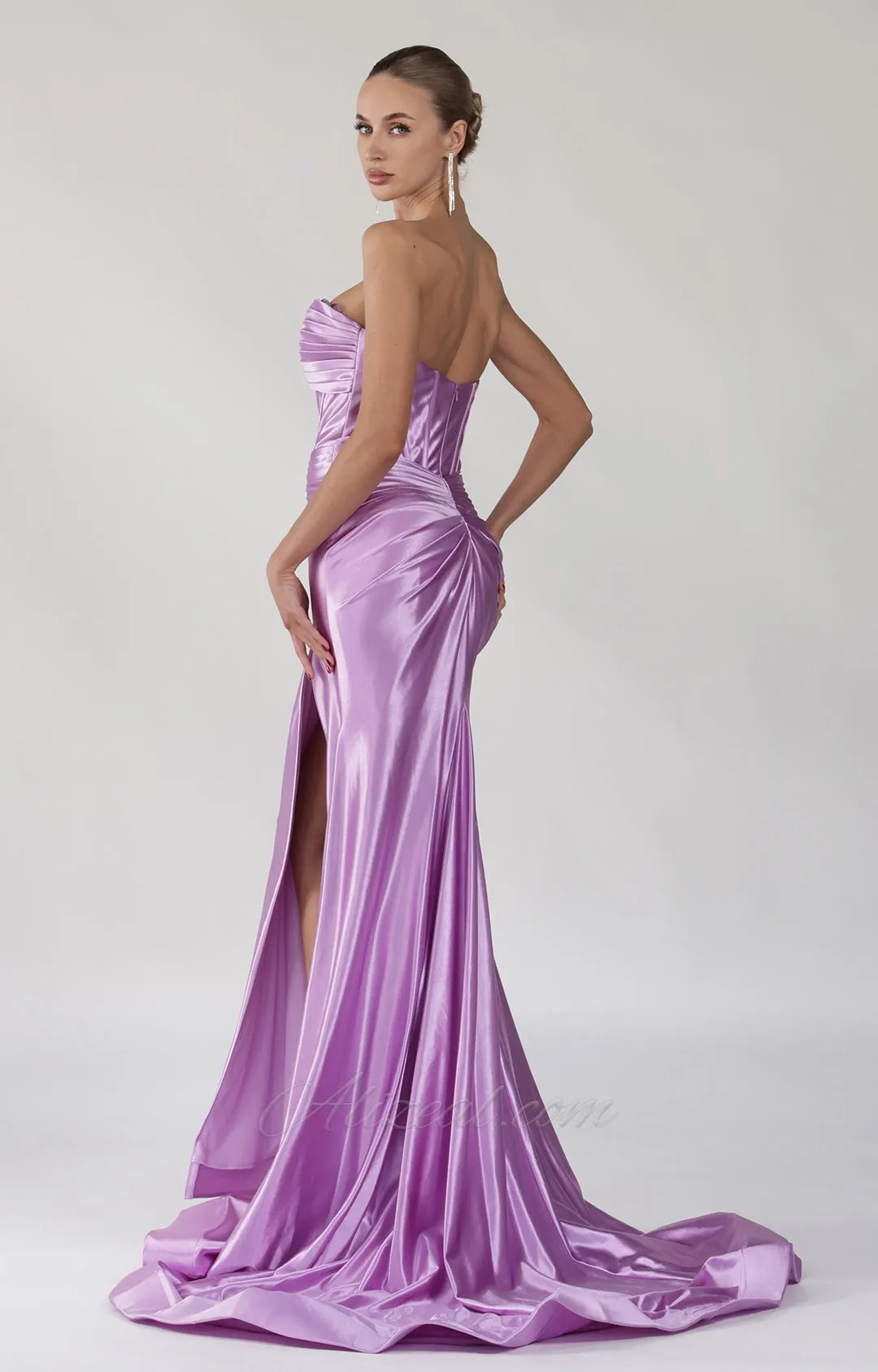Mermaid Strapless Sweetheart Collar Cutout High Split Dress