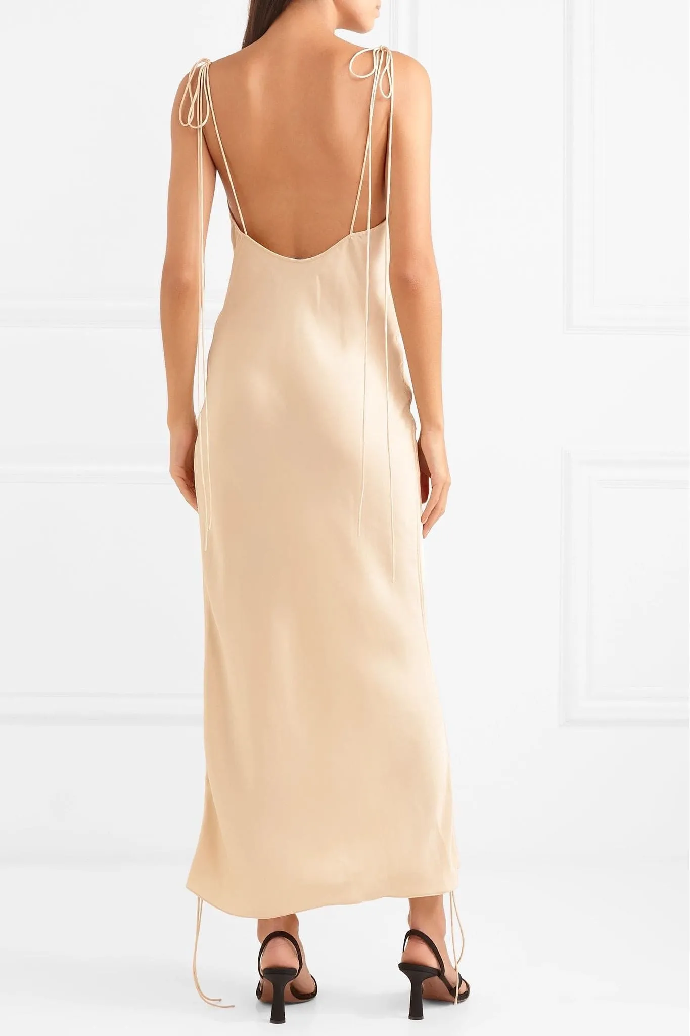 Ruched satin dress
