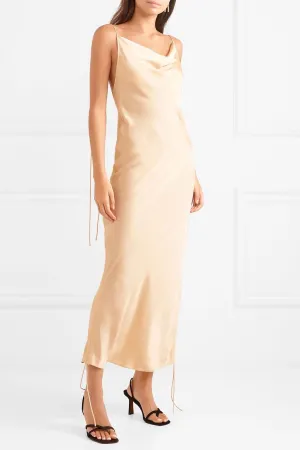 Ruched satin dress