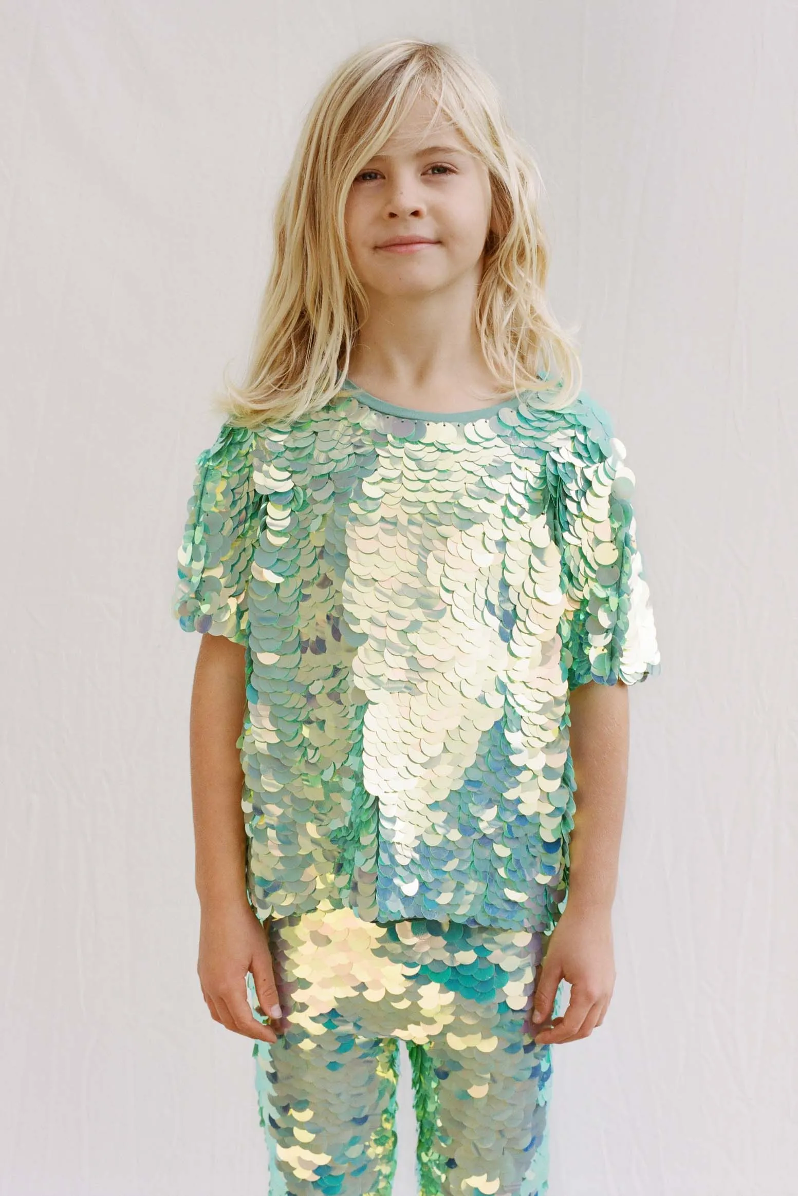 SONNY CHILDREN'S SEQUIN T-SHIRT - CHAMELEON