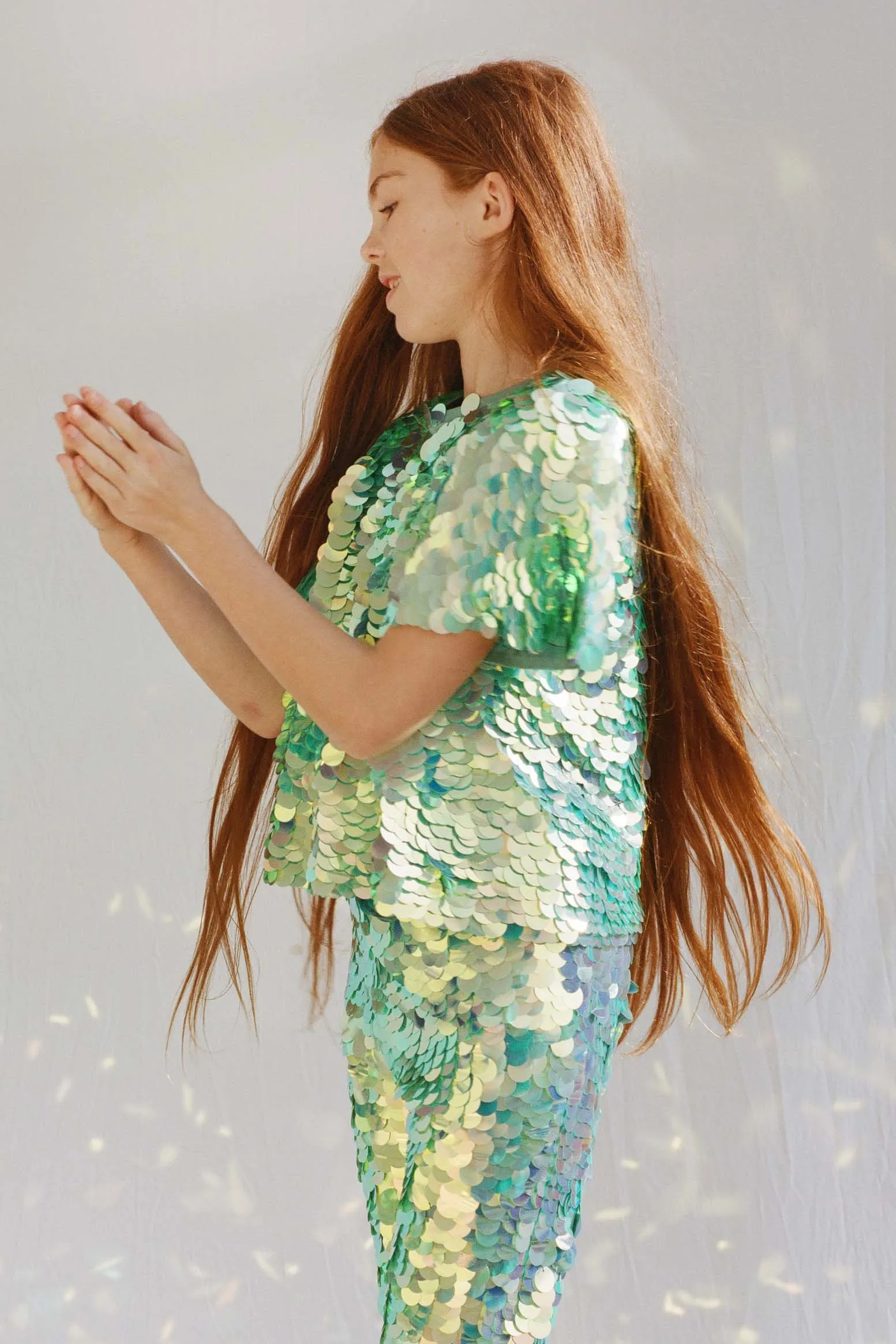 SONNY CHILDREN'S SEQUIN T-SHIRT - CHAMELEON