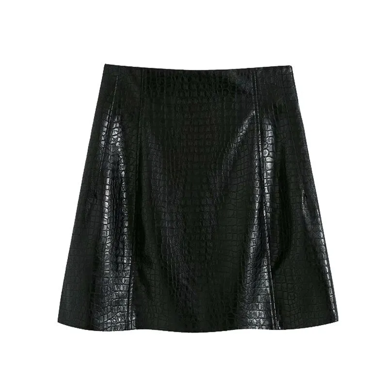 VEGAN LEATHER MINI SKIRT