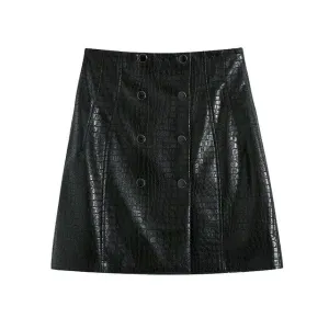 VEGAN LEATHER MINI SKIRT