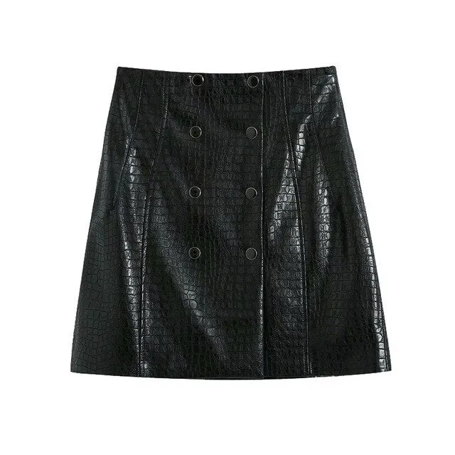 VEGAN LEATHER MINI SKIRT