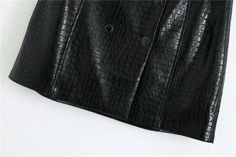 VEGAN LEATHER MINI SKIRT