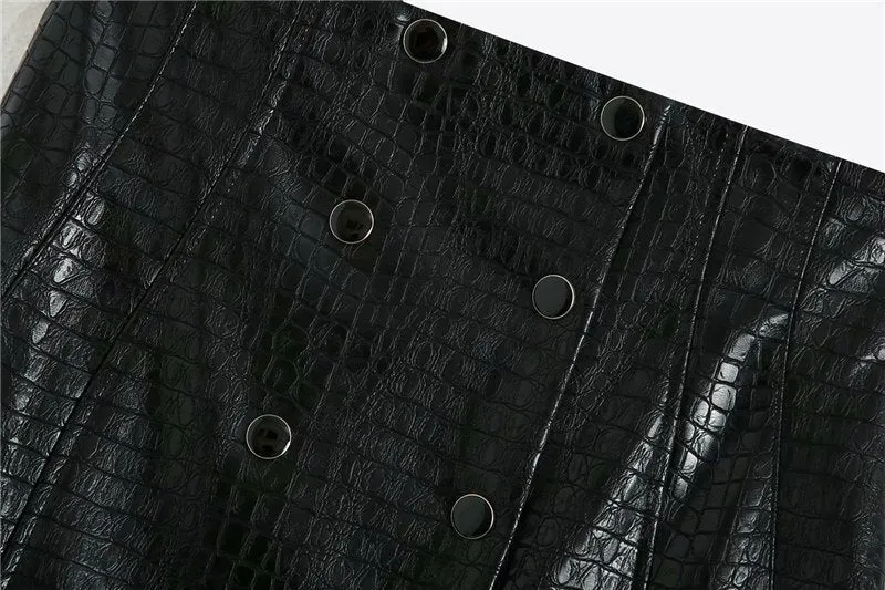 VEGAN LEATHER MINI SKIRT