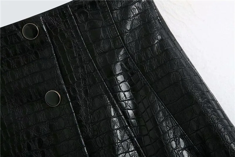 VEGAN LEATHER MINI SKIRT