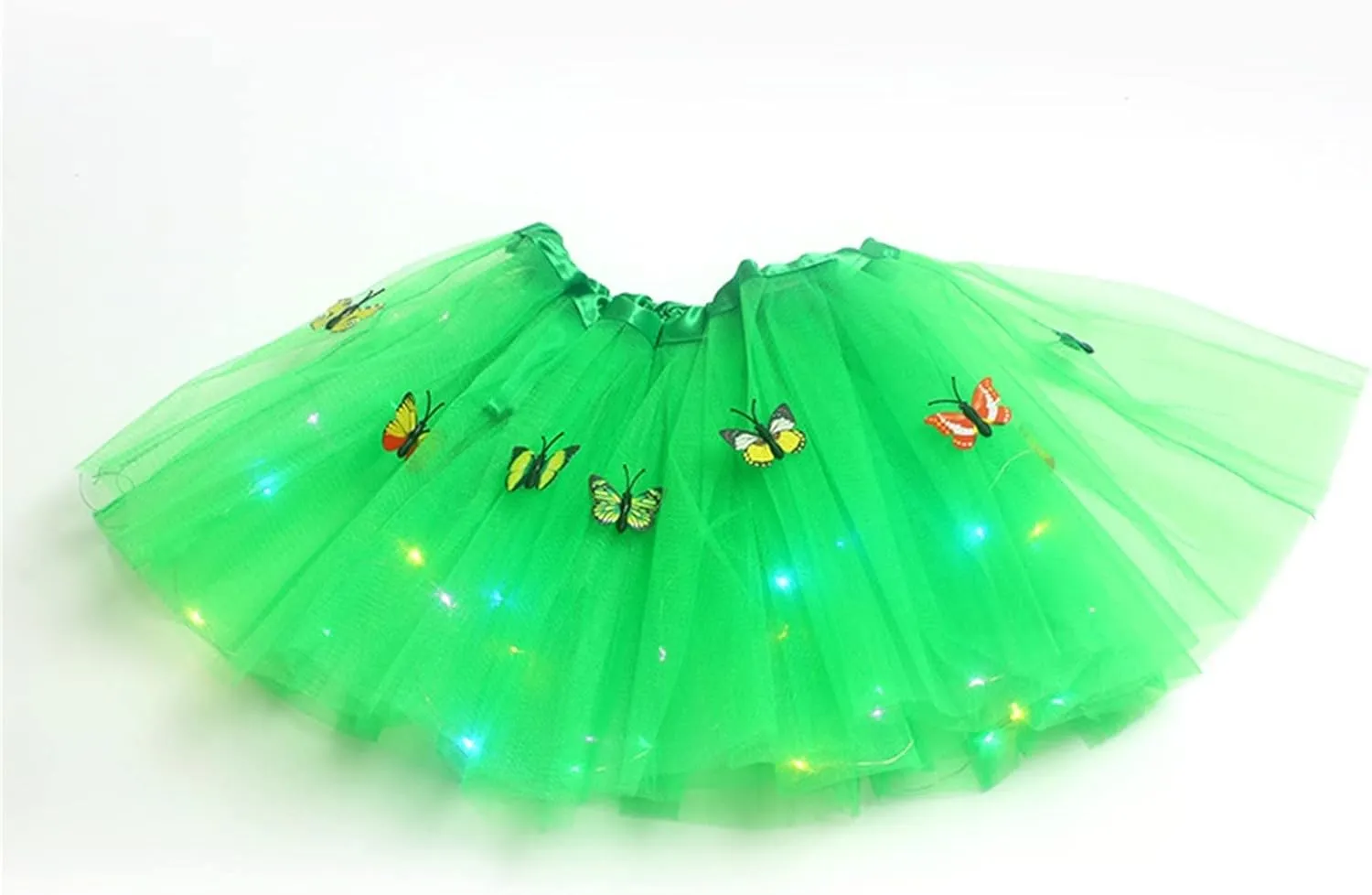 Women's Led Tutu Skirt Light Up Tutus Layered Tulle Ballet Skirts Sparkly Sequin Costume for 2025 Party Carnival